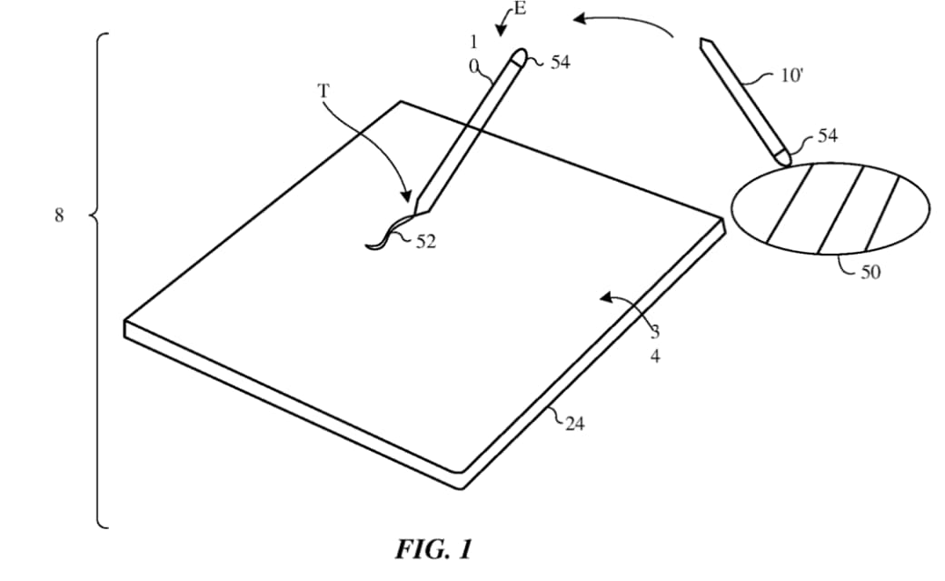 蘋果色彩取樣觸控筆專利圖示