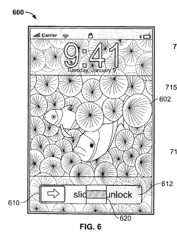 美國專利號US8943580B2中FIG. 6；專利權人APPLE INC；申請日2008年9月9日