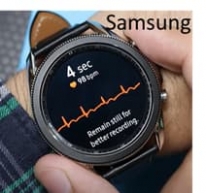 Samsung心電圖手錶使用示意