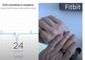 Fitbit 心電圖手錶使用示意